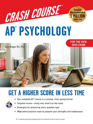 cover image of AP&#174;  Psychology Crash Course, For the New 2020 Exam, Book + Online